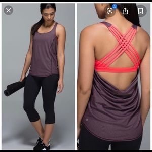 Lululemon Criss cross low back tank top